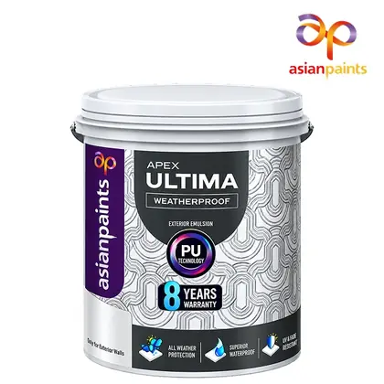 Asian Paints Apex Ultima Weatherproof Exterior Emulsion, Base White