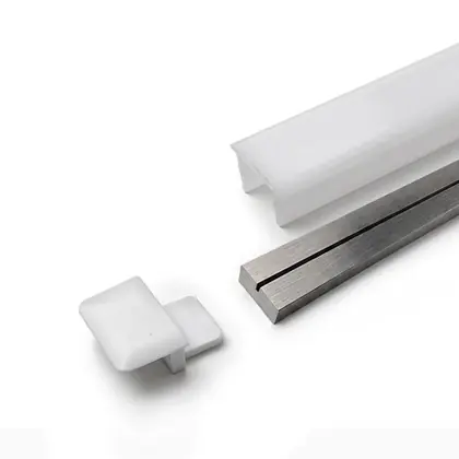 Ebco Luminor 8C, Set of Aluminium Heat Sink Profile with Diffusor Profile, Length 3m, LUM8C1