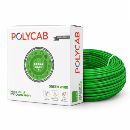 Polycab Maxima+ Green Wire HR FR-LSH LF