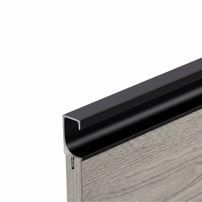 Ebco Aluminium Profile Shutter Handle, SH1-1935-3M-AB, Anodised Black, 19mm X 35mm, 3m Length