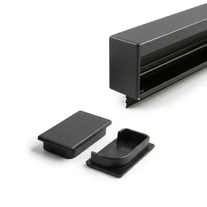 Ebco Aluminium Profile Shutter Handle End Cap, EC-1935-AB, Anodised Black, L+R Set