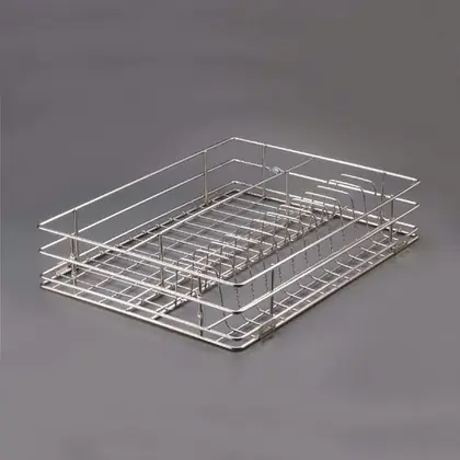 Ebco Cup & Saucer Kitchen Basket, SS304, 100mm (H) X 505mm (D), 4" X 20"