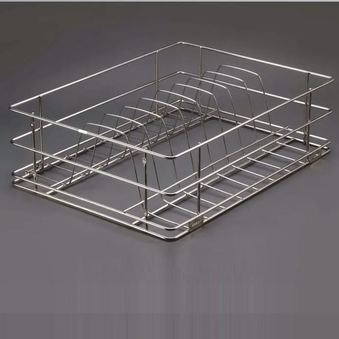 Ebco Plate Kitchen Basket, SS304, 150mm (H) X 505mm (D), 6" X 20"
