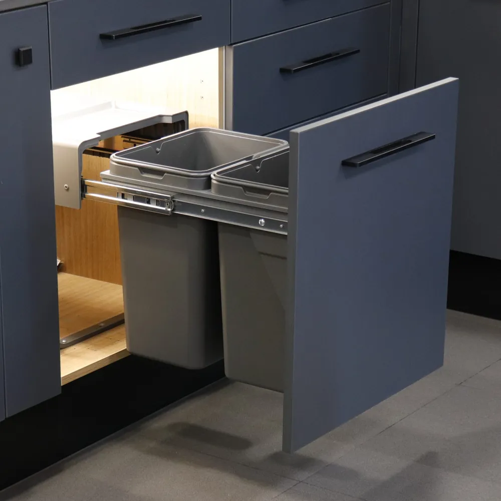 Ebco Pull Out Waste Bin, 40L Capacity, 2 X 20L Separate Bins, POWB4-40-AT