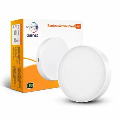 Wipro Garnet Rimless Round LED Surface Panel Light (2 Years Warranty)