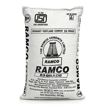 Ramco Cement OPC 53 Grade, 50 Kg Bag