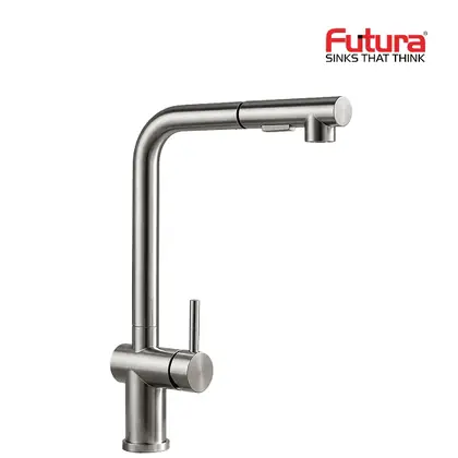 Futura ALTIS-01A Stainless Steel Chrome Finish Pullout Faucet, Table Mount