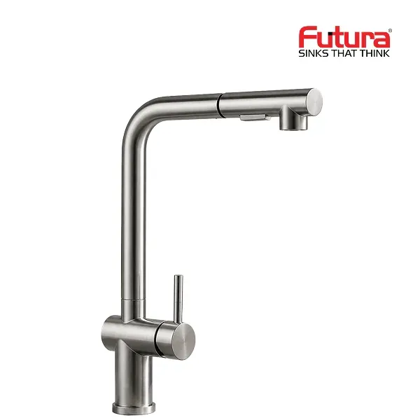 Futura ALTIS-01A Stainless Steel Chrome Finish Pullout Faucet, Table Mount