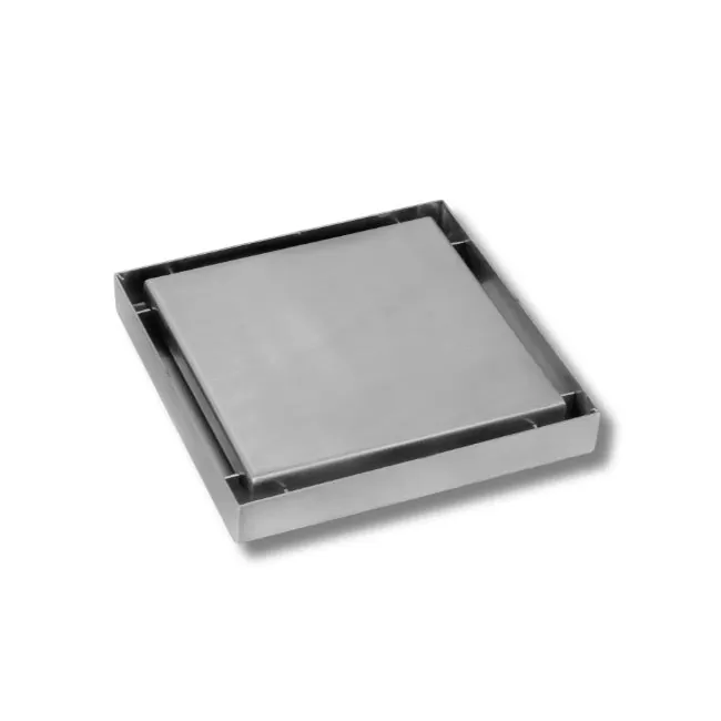 Futura NW-021BBB Stainless Steel Tile Insert Floor Drain, 5" x 5"