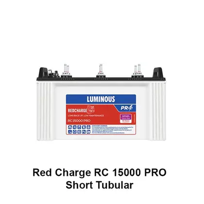 Luminous Red Charge RC 15000 Pro 120Ah Short Tubular Inverter Battery
