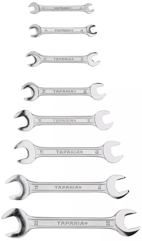 Taparia Double Ended Spanner Set, Chrome Vanadium Steel