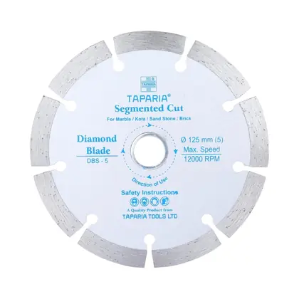 Taparia Diamond Cutting Blade, 5in, Segmented - DBS-5