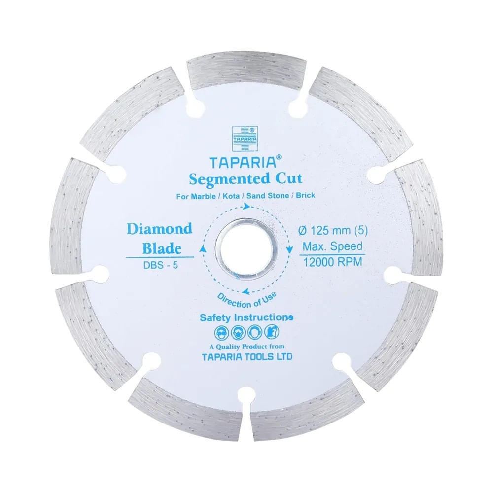 Taparia Diamond Cutting Blade, 5in, Segmented - DBS-5