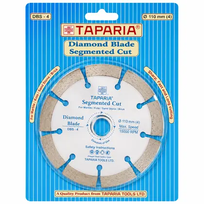 Taparia Diamond Cutting Blade, 4in, Segmented - DBS-4