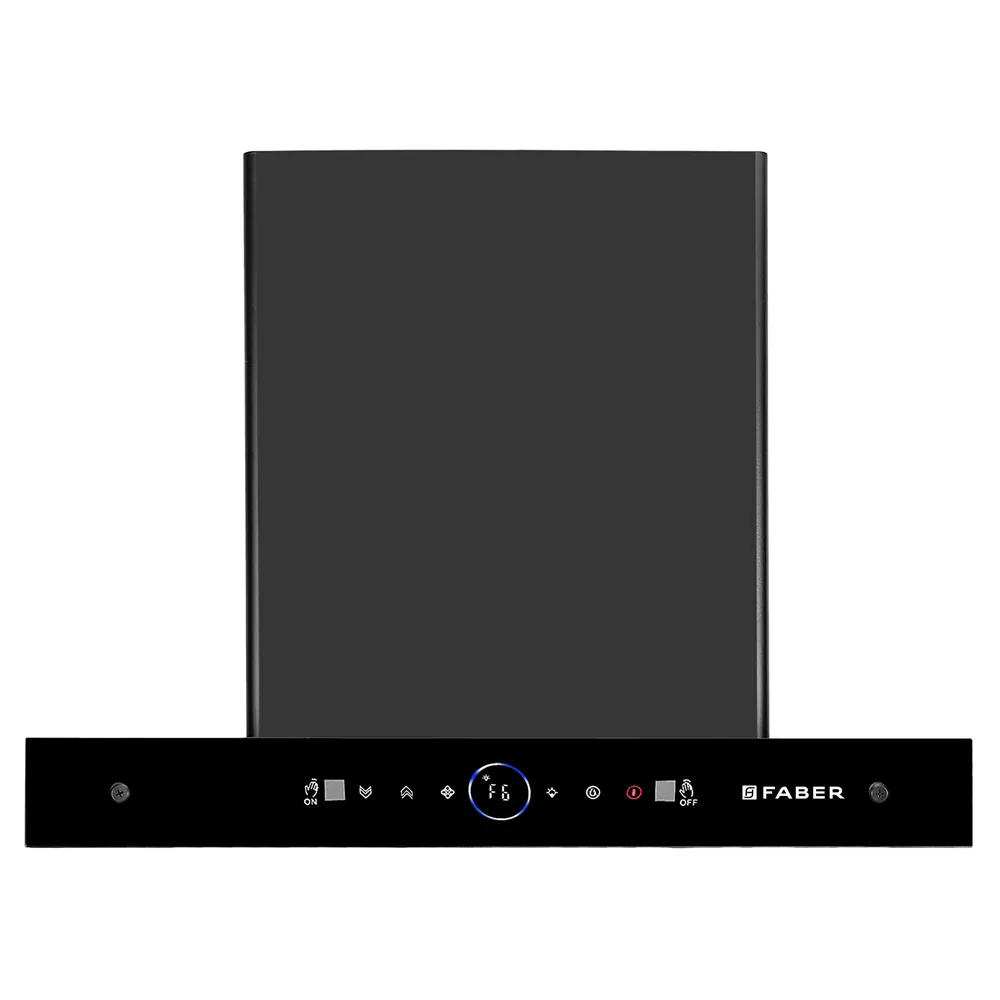 Faber Hood Dazzle BLDC 60 cm 1500 m³/hr Filterless Heat Auto Clean Wall Mounted Chimney (Matte Black)