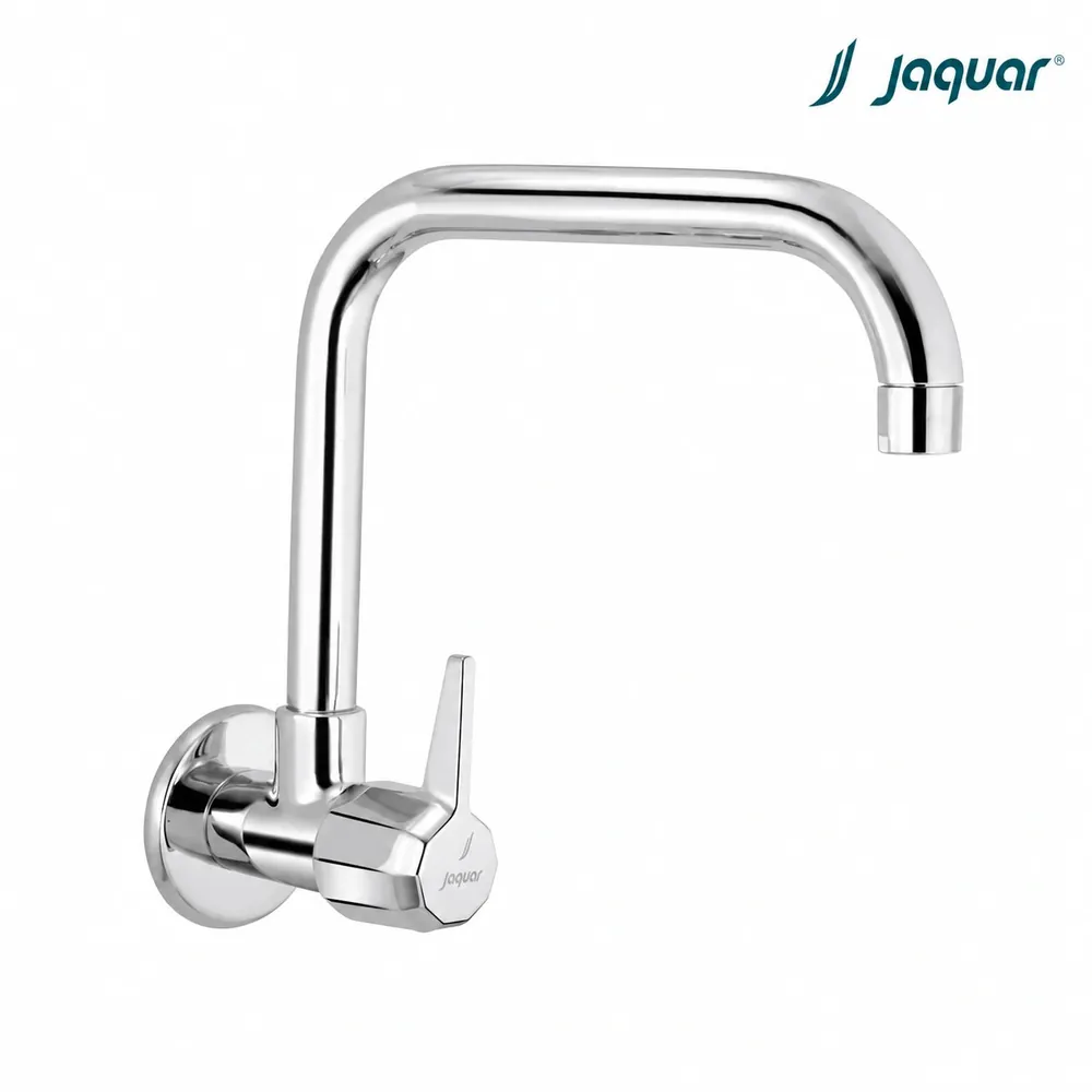 Jaquar Continental Prime Sink Cock with Pipe Swinging Spout, COP-CHR-347NPM, Wall Mount