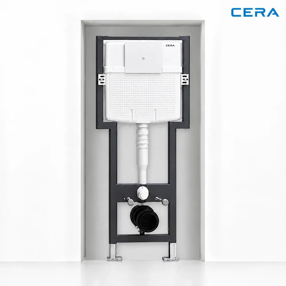 CERA Chevron Dual Flush Concealed Cistern with Full Frame (Without Knob), B1110111