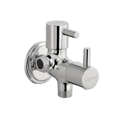 Cera Garnet 2-Way Angle Cock with Wall Flange, F2002211