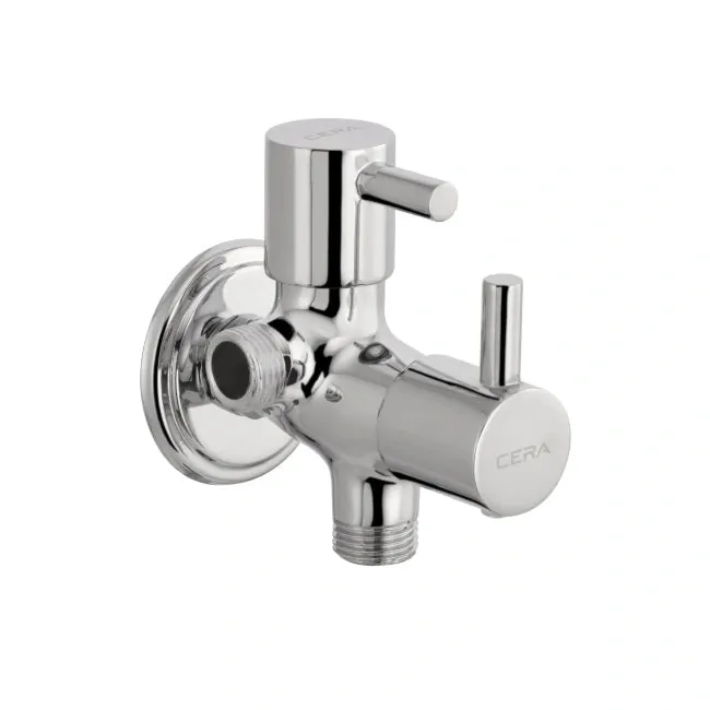 Cera Garnet 2-Way Angle Cock with Wall Flange, F2002211