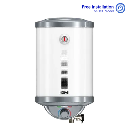 GM Modular Aeris Plus 15L Vertical Storage Water Heater (Geyser) I BEE 5-Star Rated