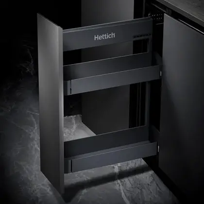 Hettich Pull Out 2 Tier Iron Grey