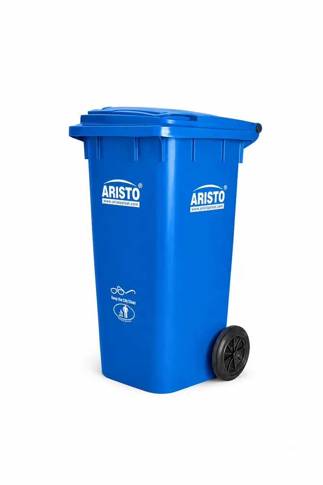 Aristo Wheel Waste Bin 120L - Blue