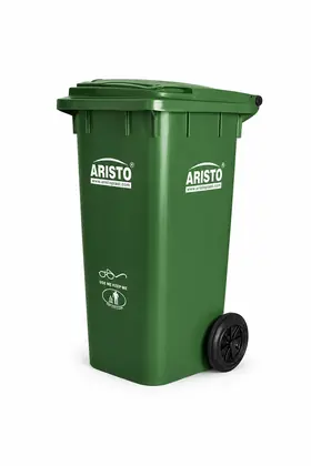 Aristo Wheel Waste Bin 120L - Green
