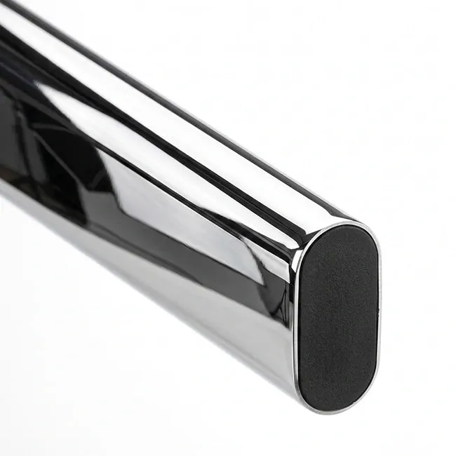 Hettich Wardrobe Oval Cabinet Rail, 2 m Length, Chrome Gloss, 9341248