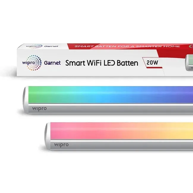 Wipro Next Smart Wi-Fi Batten (DS22000) | 20W Tubular | 16 Million Colours & Music Sync