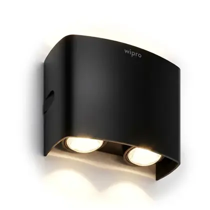 Wipro Garnet 4W Symmetric Up & Down Outdoor Wall Light | Warm White
