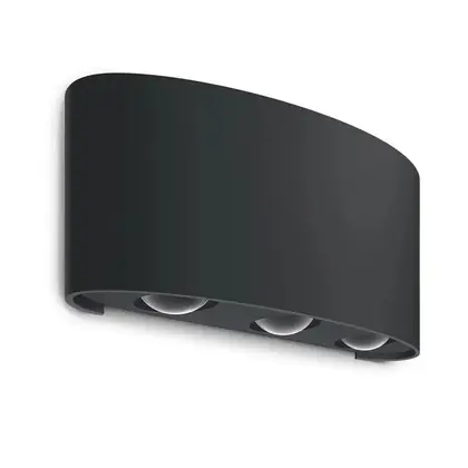 Wipro Garnet 6W Symmetric Up & Down Outdoor Wall Light | Warm White