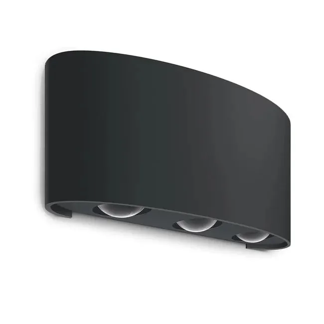 Wipro Garnet 6W Symmetric Up & Down Outdoor Wall Light | Warm White