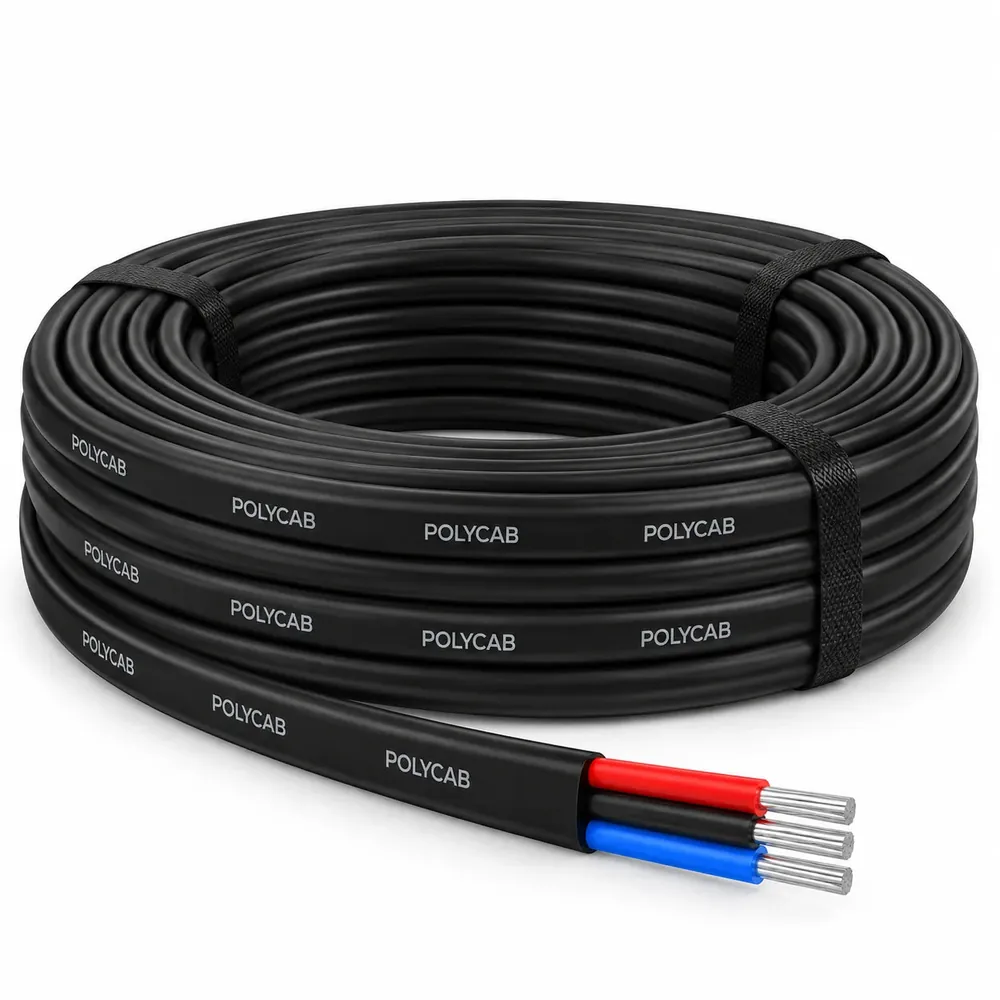 Polycab 3-Core Flexible Industrial Cable, 100m