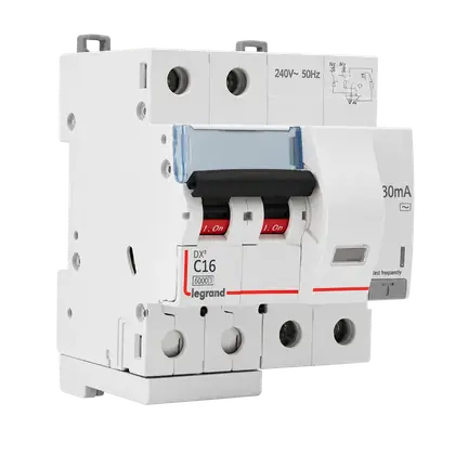 Legrand DX³ RCBO Double Pole 30mA (AC Type)