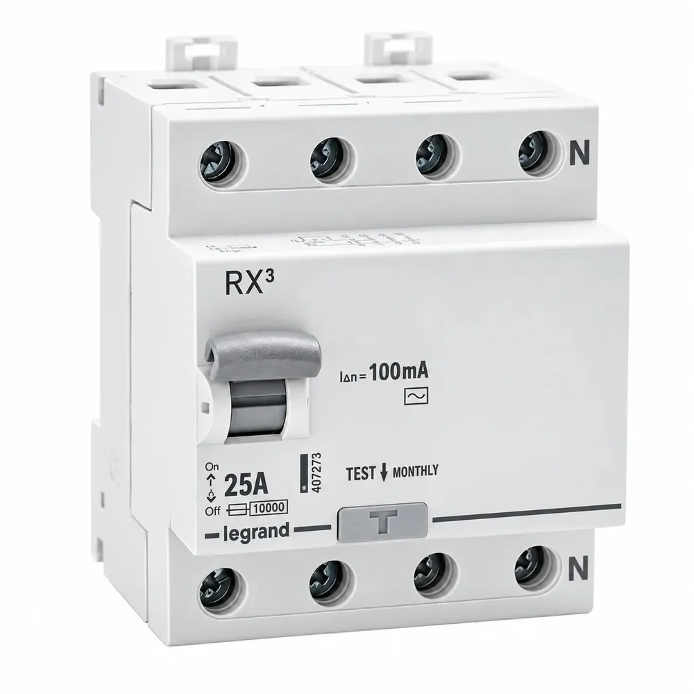 Legrand RX³ RCCB Four Pole 100mA (AC Type)
