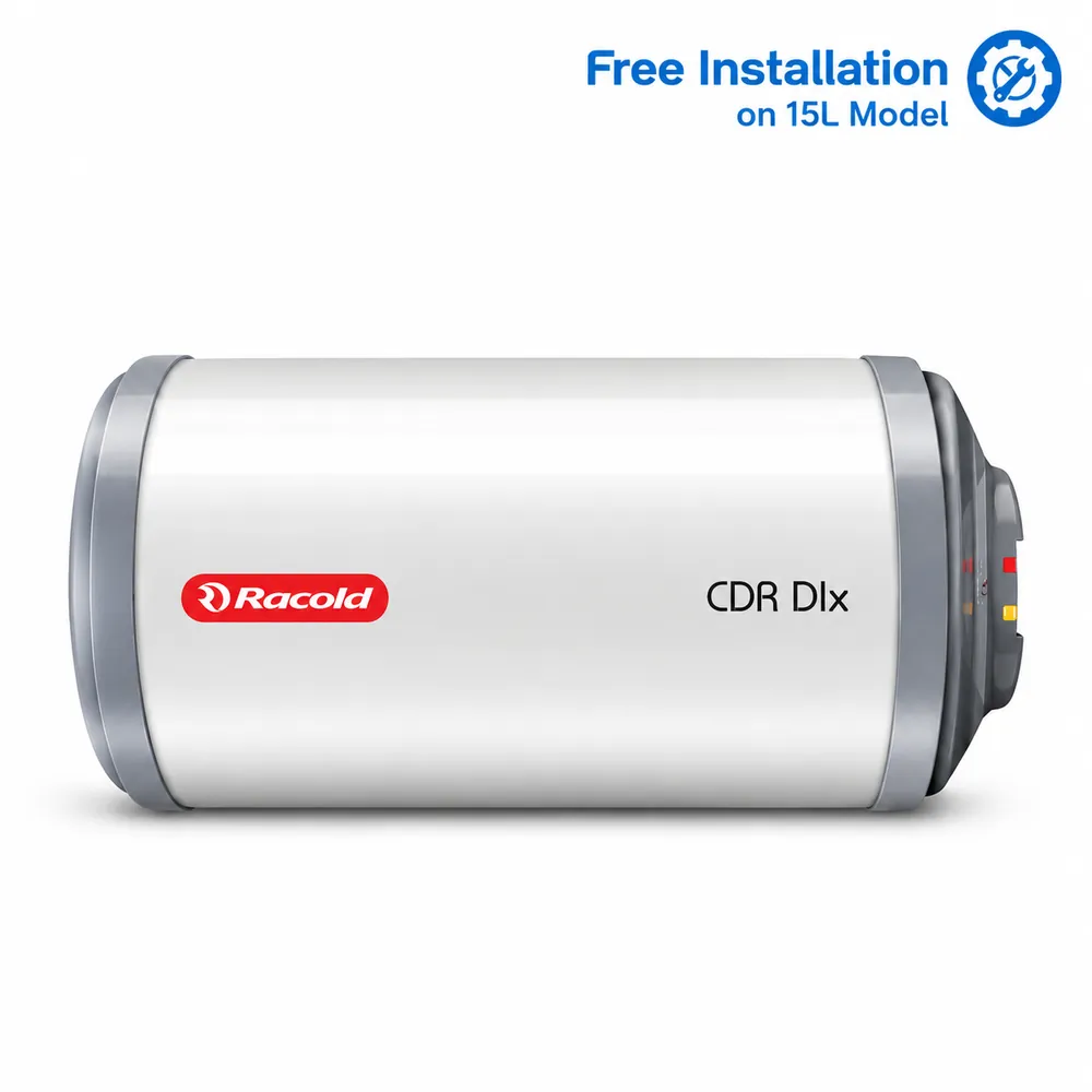 Racold CDR DLX Horizontal 4-Star Storage Water Heater (Geyser) - 15L