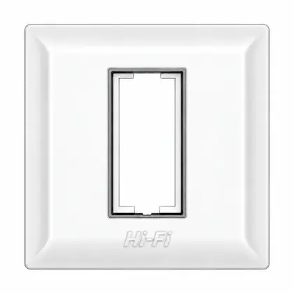 Hi-Fi Silverline Modular Plate with Frame, White