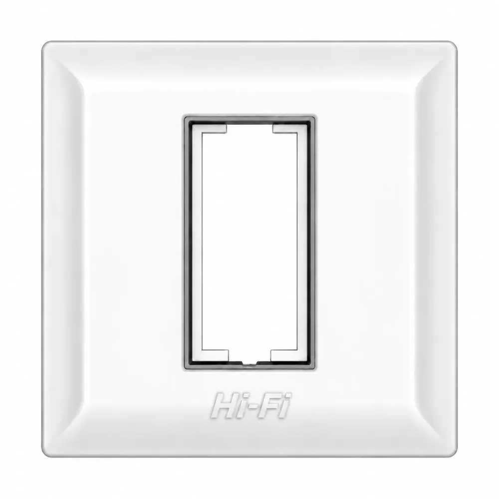 Hi-Fi Silverline Modular Plate with Frame, White