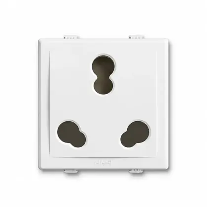 Hi-Fi Multi Socket 16A & 6A with Safety Shutter, White (30020)