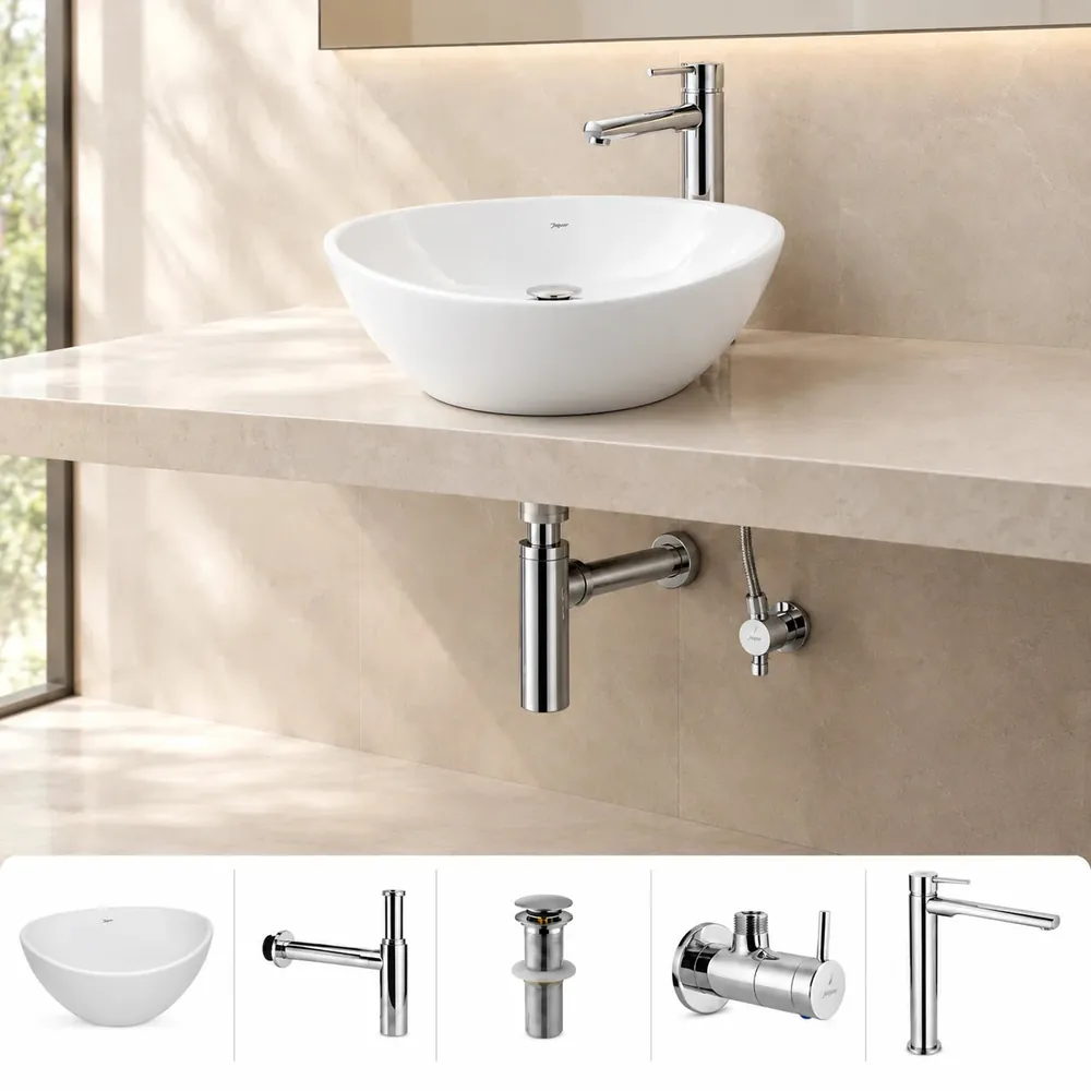 Jaquar Continental Table-Top Basin Combo – Set of 5