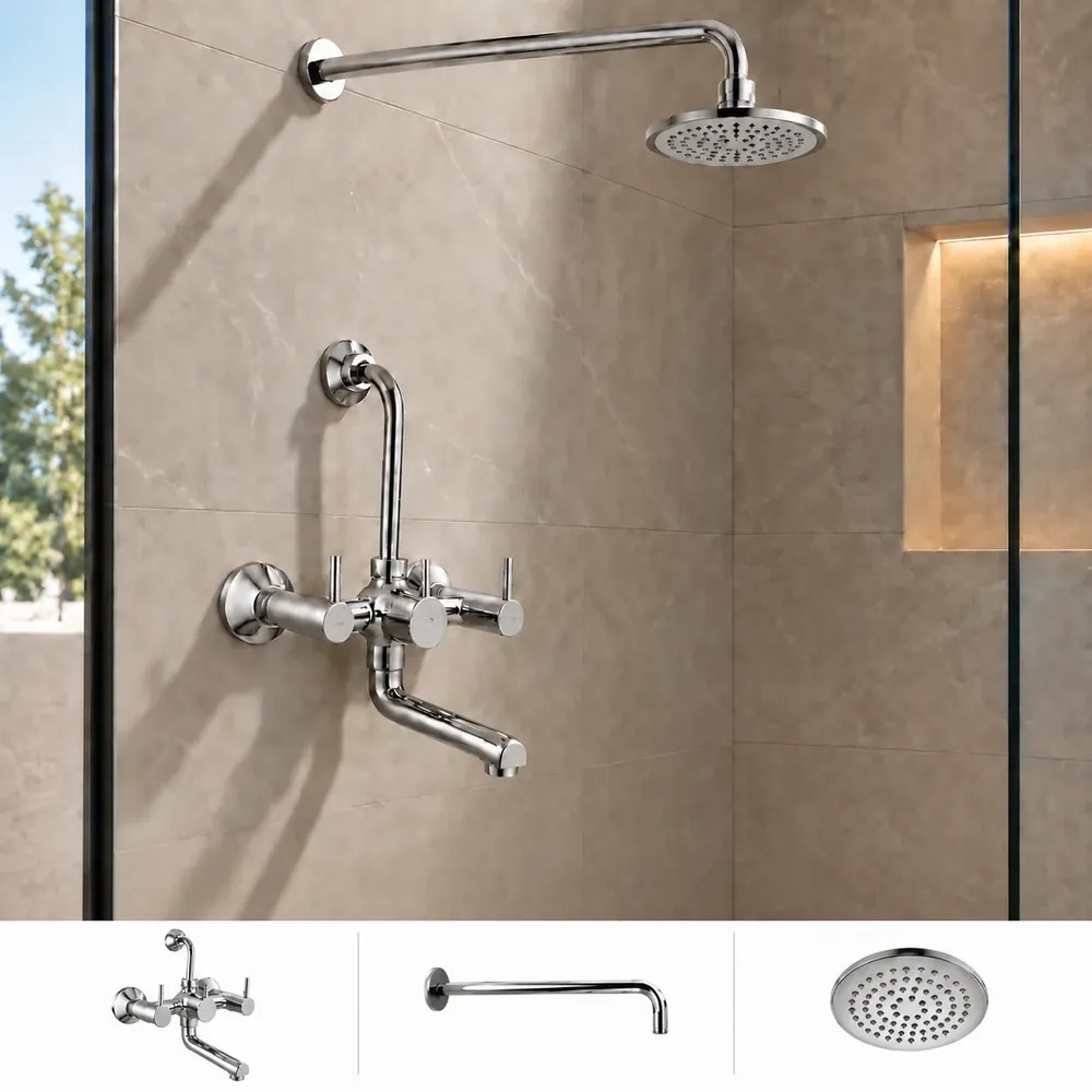 Jaquar Florentine Prime Exposed Wall Mixer Shower Combo – Set of 3