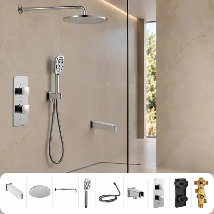 Jaquar Alive Concealed Thermostatic Shower Combo – Set of 8