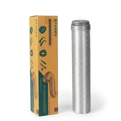Faber Aluminium Duct Pipe Installation Kit for Kitchen Chimney, 5.5" x 8.5 ft