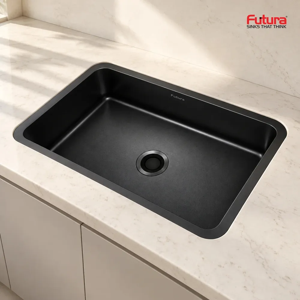 Futura Natural Quartz Series Sink - Black | 31x19 Inch - FS 3119 NQ