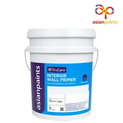Asian Paints TruCare Interior Wall Primer, Water Thinnable, 20L