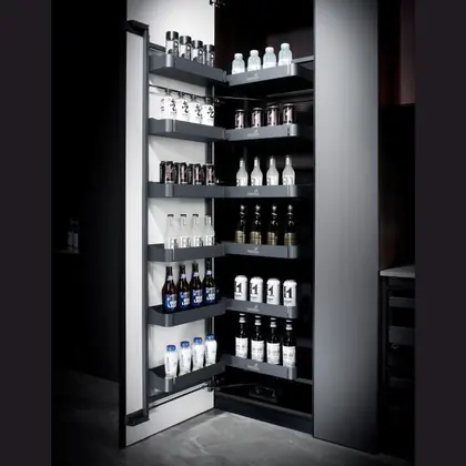 Hettich Duo 6 Tier Frame with Baskets (Pantry Unit), 50Kg