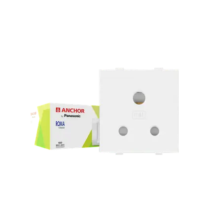 Anchor Roma 3 Pin Socket, 2 Module, White