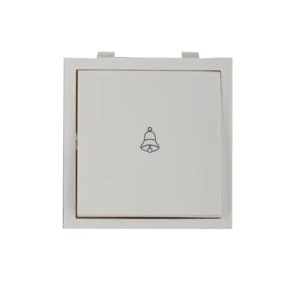 Anchor Roma Bell Push Switch, 10A, 2 Module, White