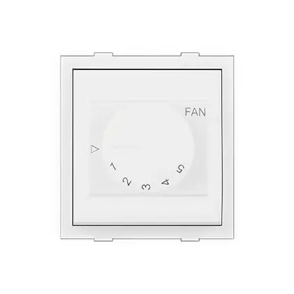 Anchor Roma Fan Regulator, 5 Step, 100W, White, 2 Module