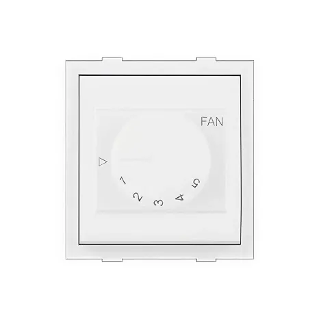 Anchor Roma Fan Regulator, 5 Step, 100W, White, 2 Module